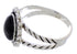 Southwest Sterling Silver Jewelry Jet Ring Size 5-1/2 YX35281